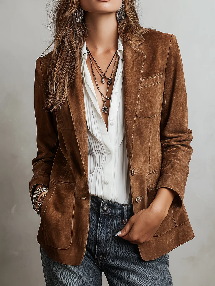 Sophie I Vintage Brown Blazer