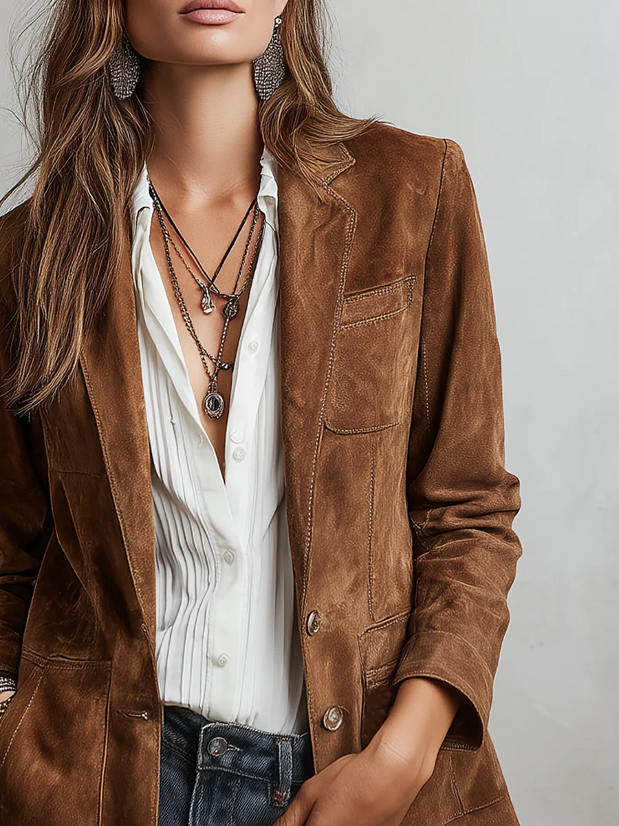 Sophie I Vintage Brown Blazer