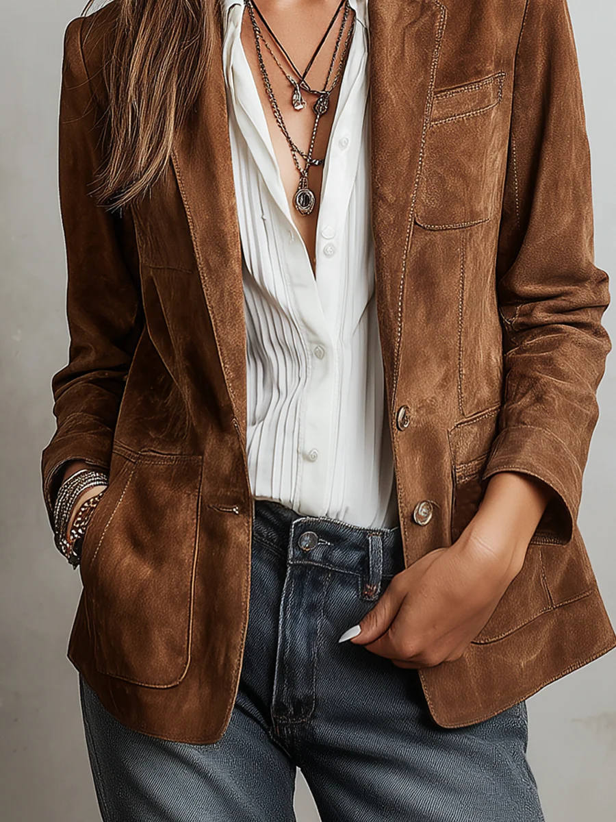 Sophie I Vintage Brown Blazer