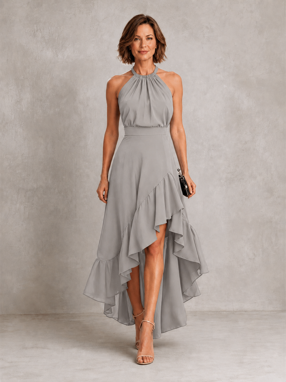 Chloe | Halter Ruffle Hem