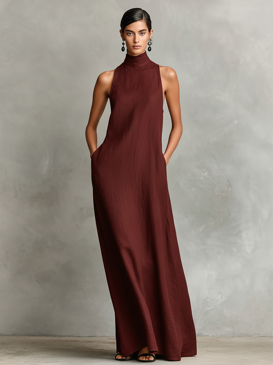 Chiara™ | High Neck Maxi Dress