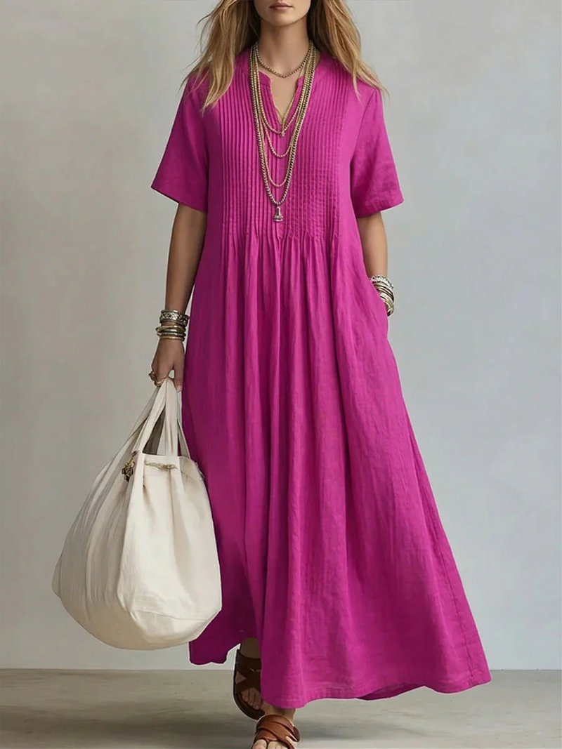 Livia I Pintuck Maxi Dress