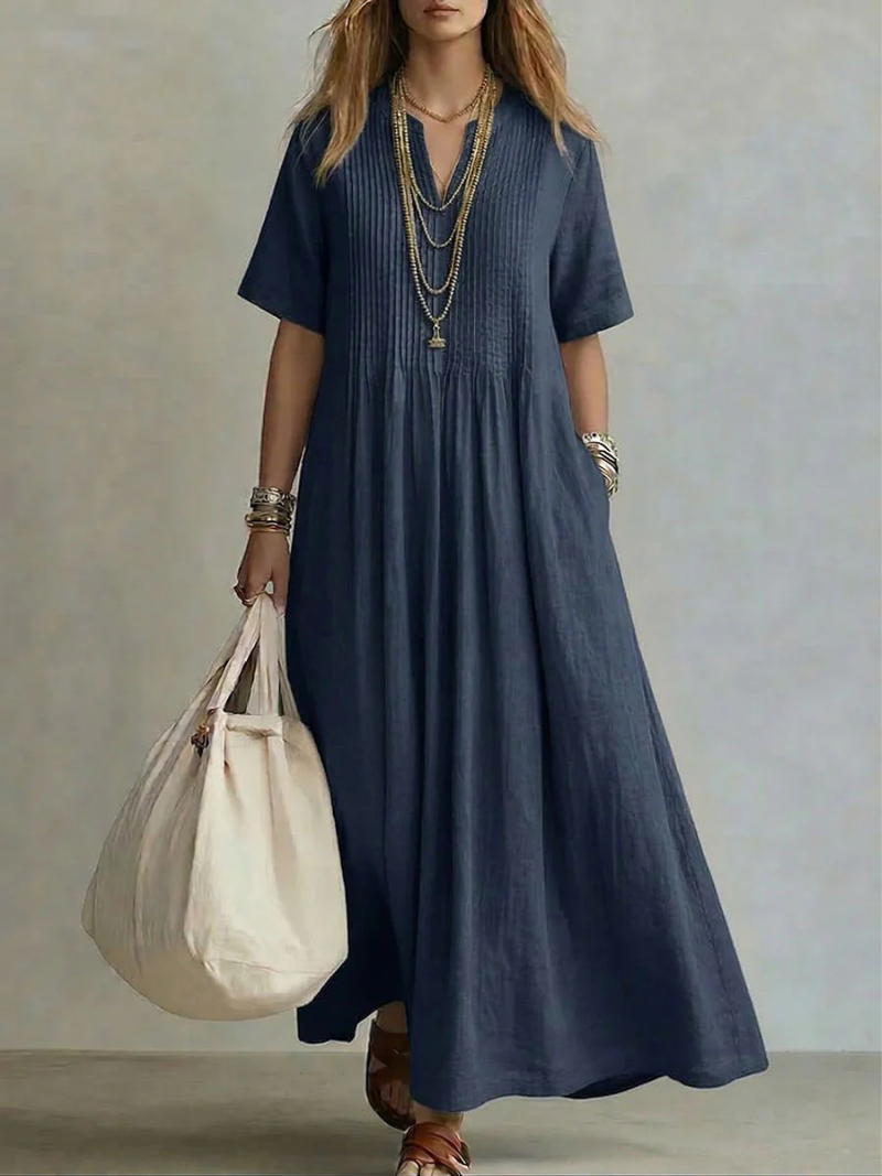 Livia I Pintuck Maxi Dress