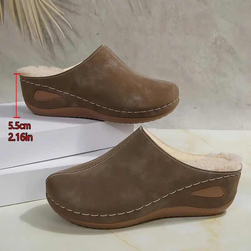 Arnellia I Cozy Fleece Slip-On Mules