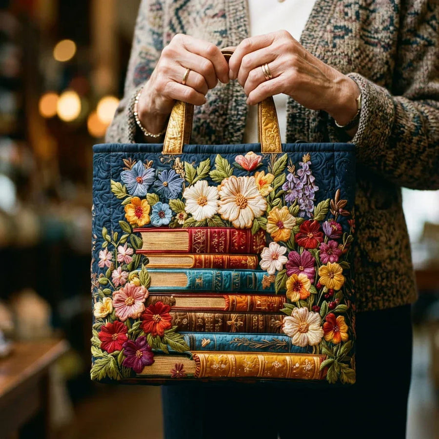 Artisan Bag – Floral & Books Print