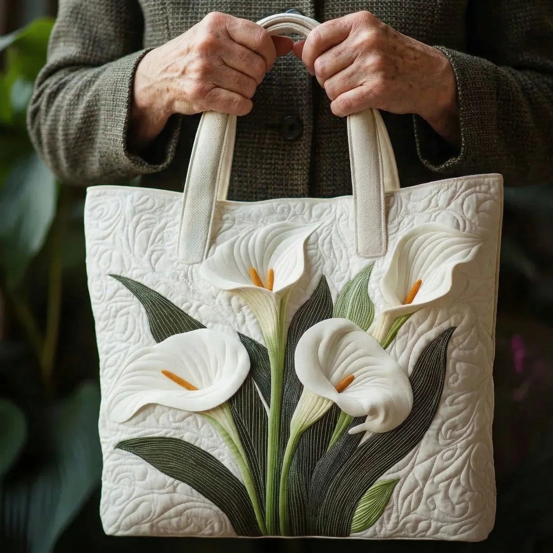 Artisan Bag – White Jasmine Flowers