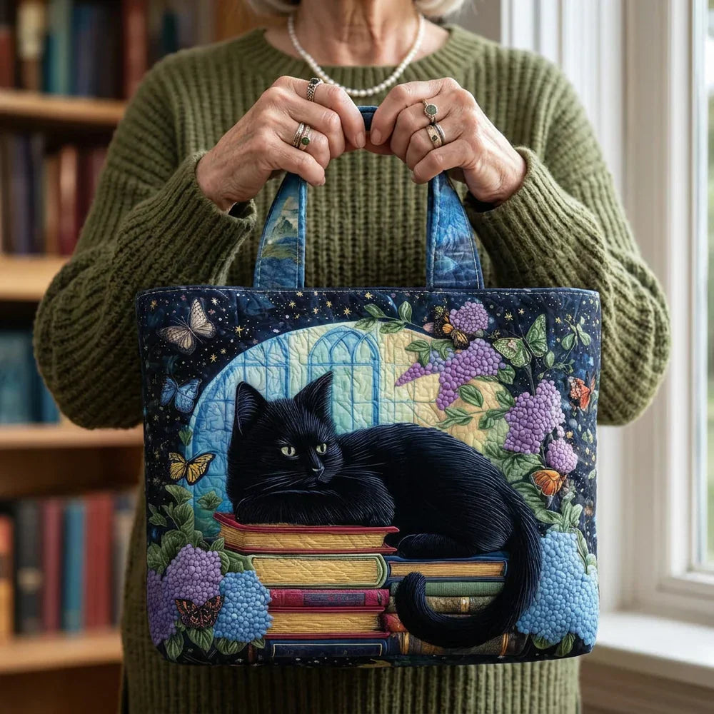 Artisan Bag – Black Cat on Books