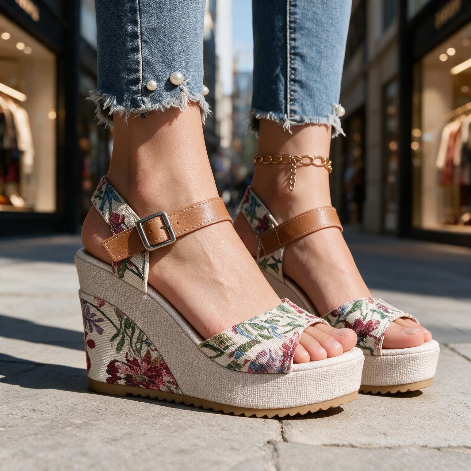 Daisy I Buckle Platform Heels