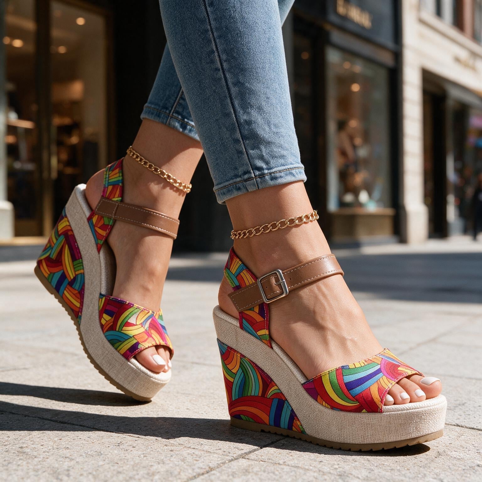 Daisy I Buckle Platform Heels