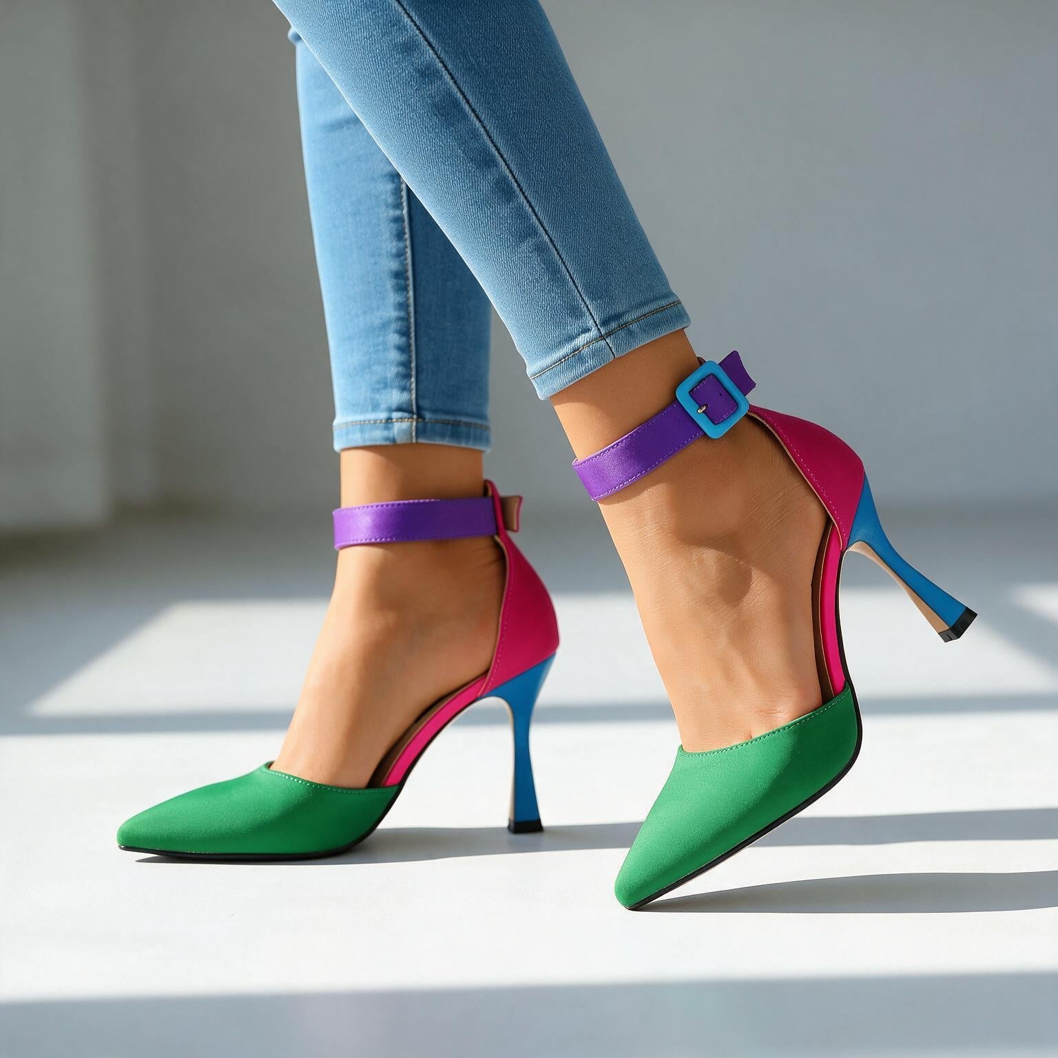 Jolene I Buckle Heels