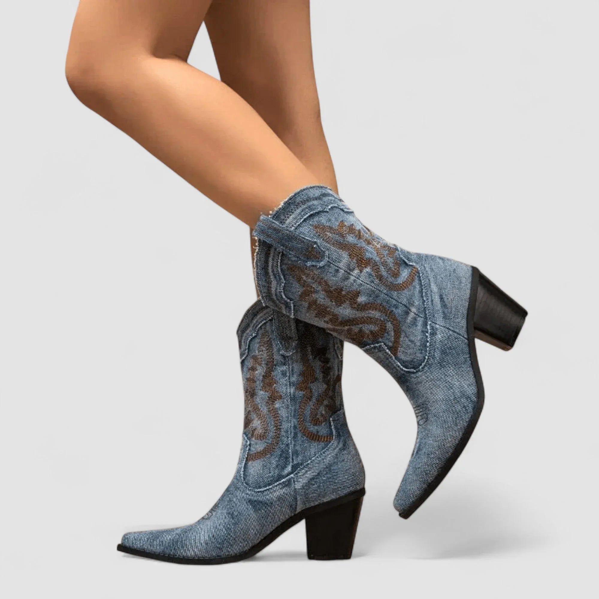Selena – Orthopedic Denim Ankle Boots