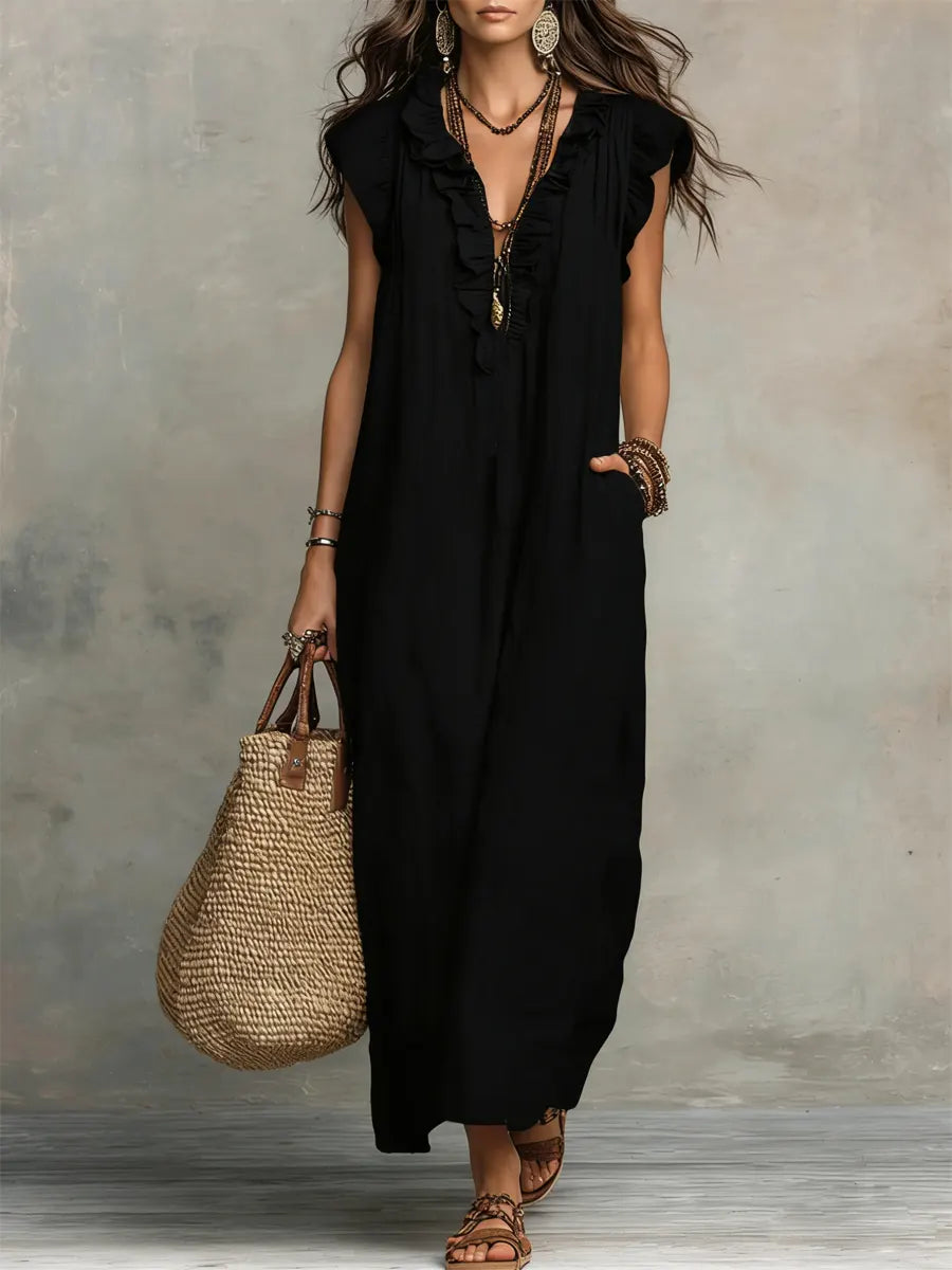 Lunara™ I Linen Maxi Dress