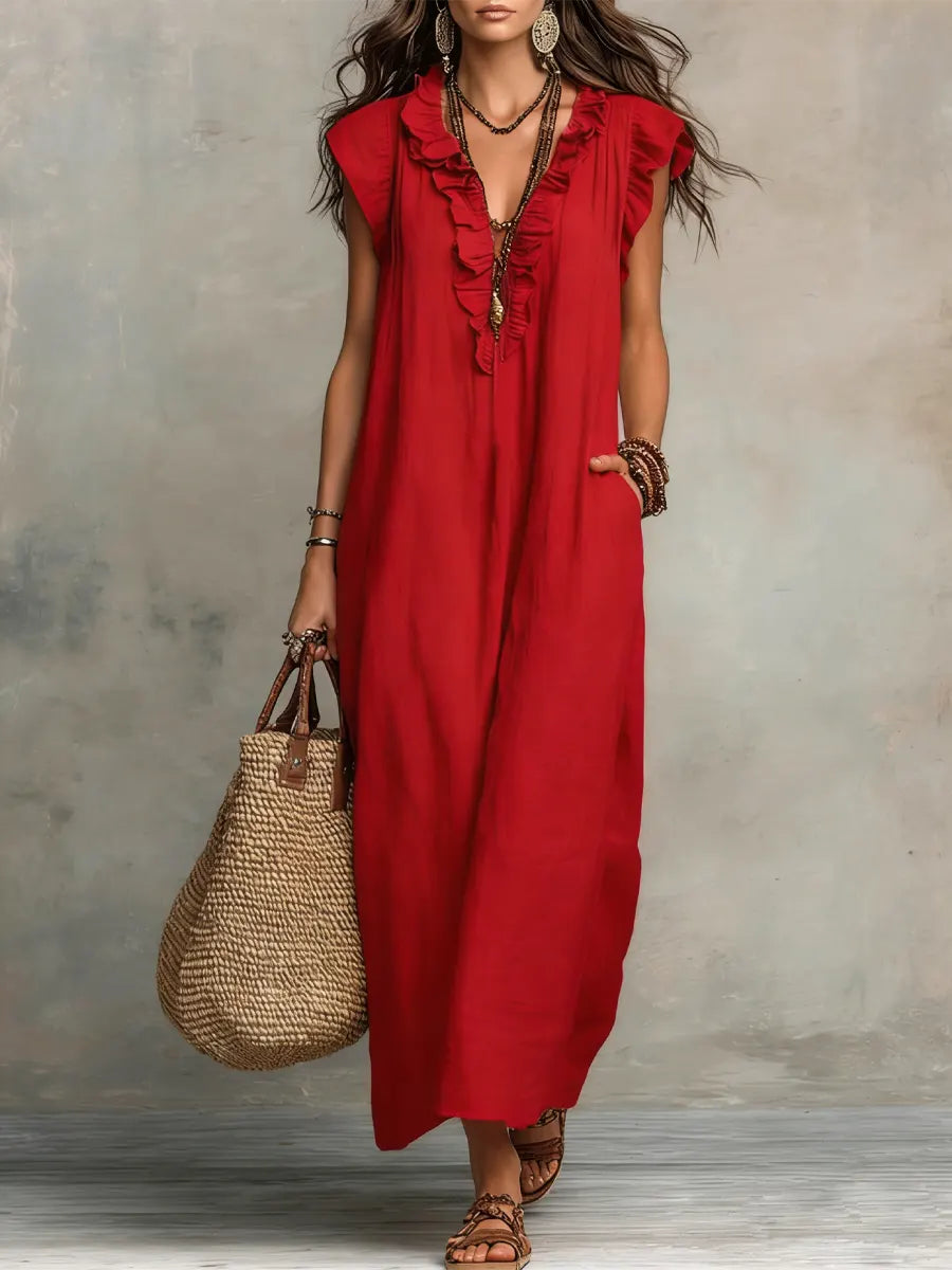 Lunara™ I Linen Maxi Dress