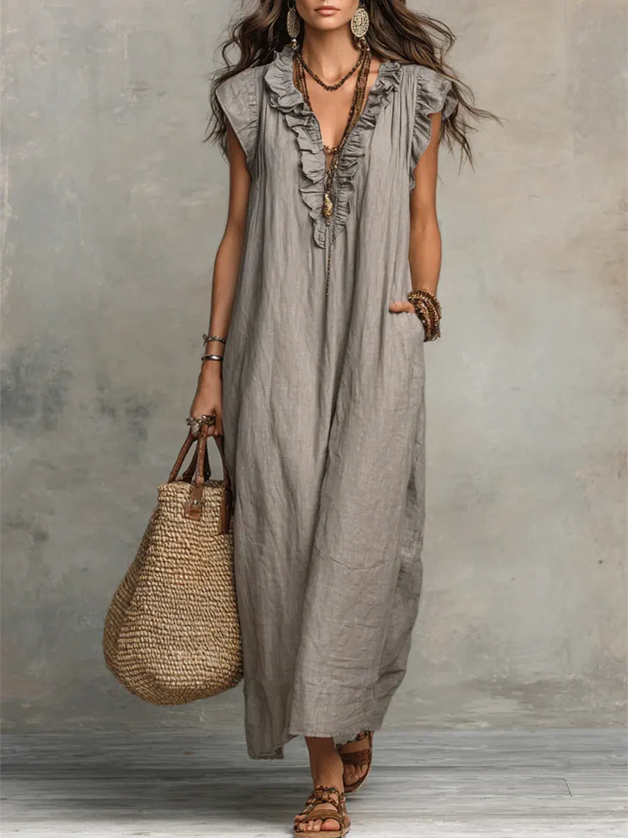 Lunara™ I Linen Maxi Dress