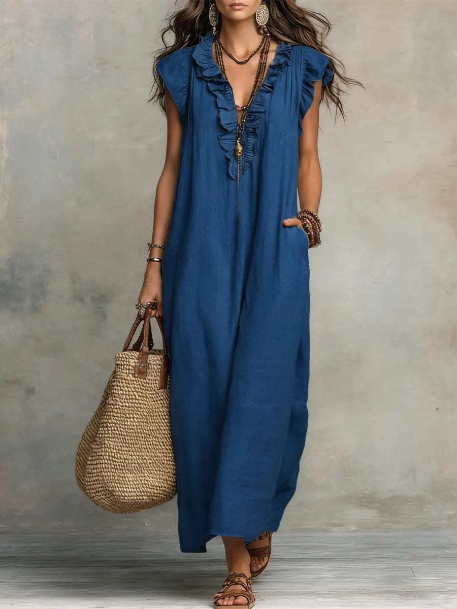 Lunara™ I Linen Maxi Dress
