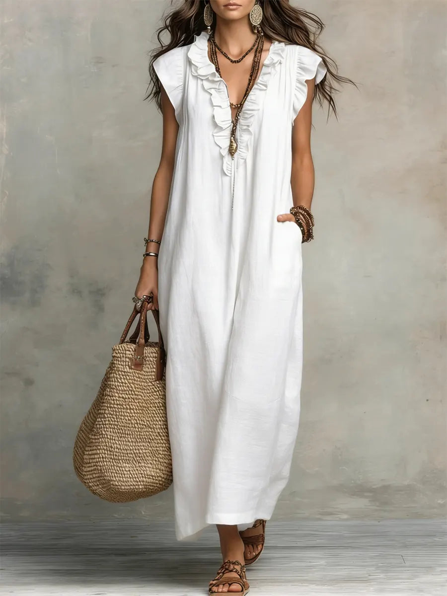 Lunara™ I Linen Maxi Dress