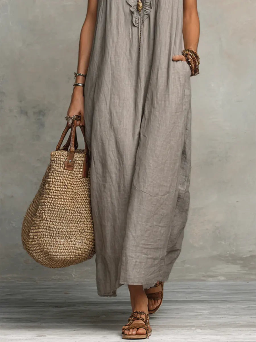 Lunara™ I Linen Maxi Dress