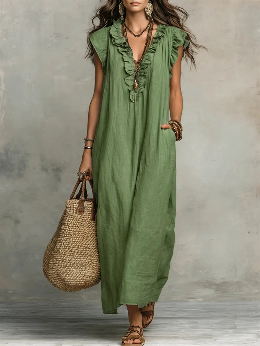 Lunara™ I Linen Maxi Dress