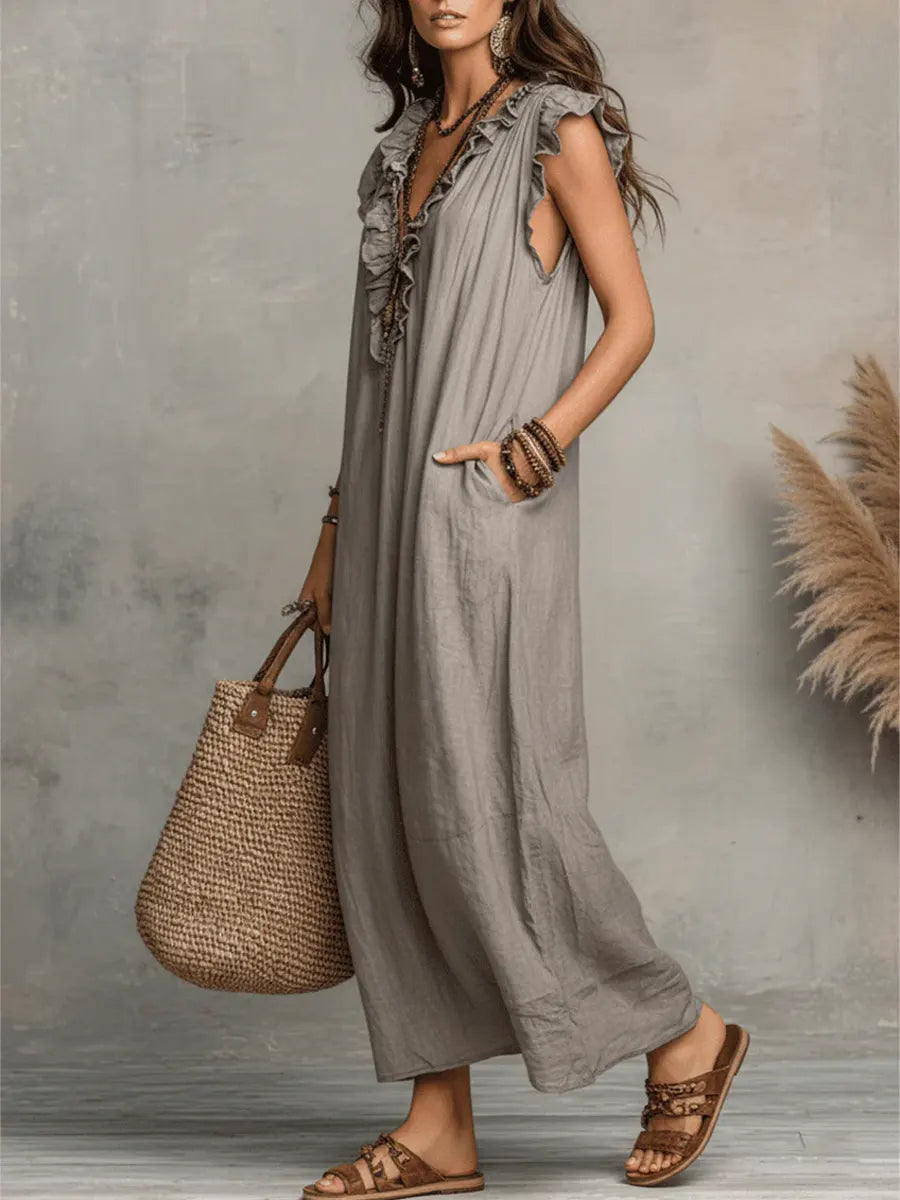 Lunara™ I Linen Maxi Dress