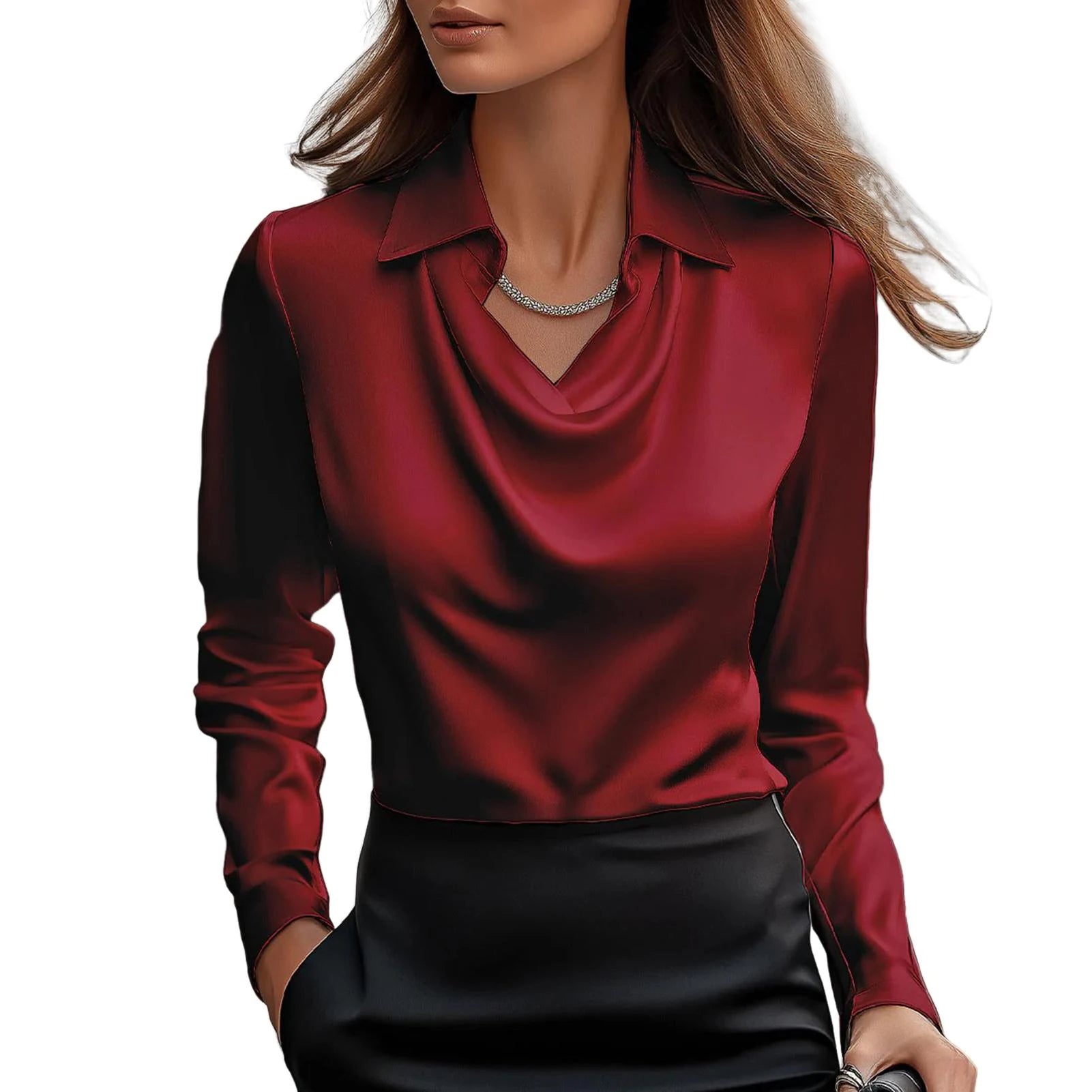 Elodie™ | Elegant Satin Blouse